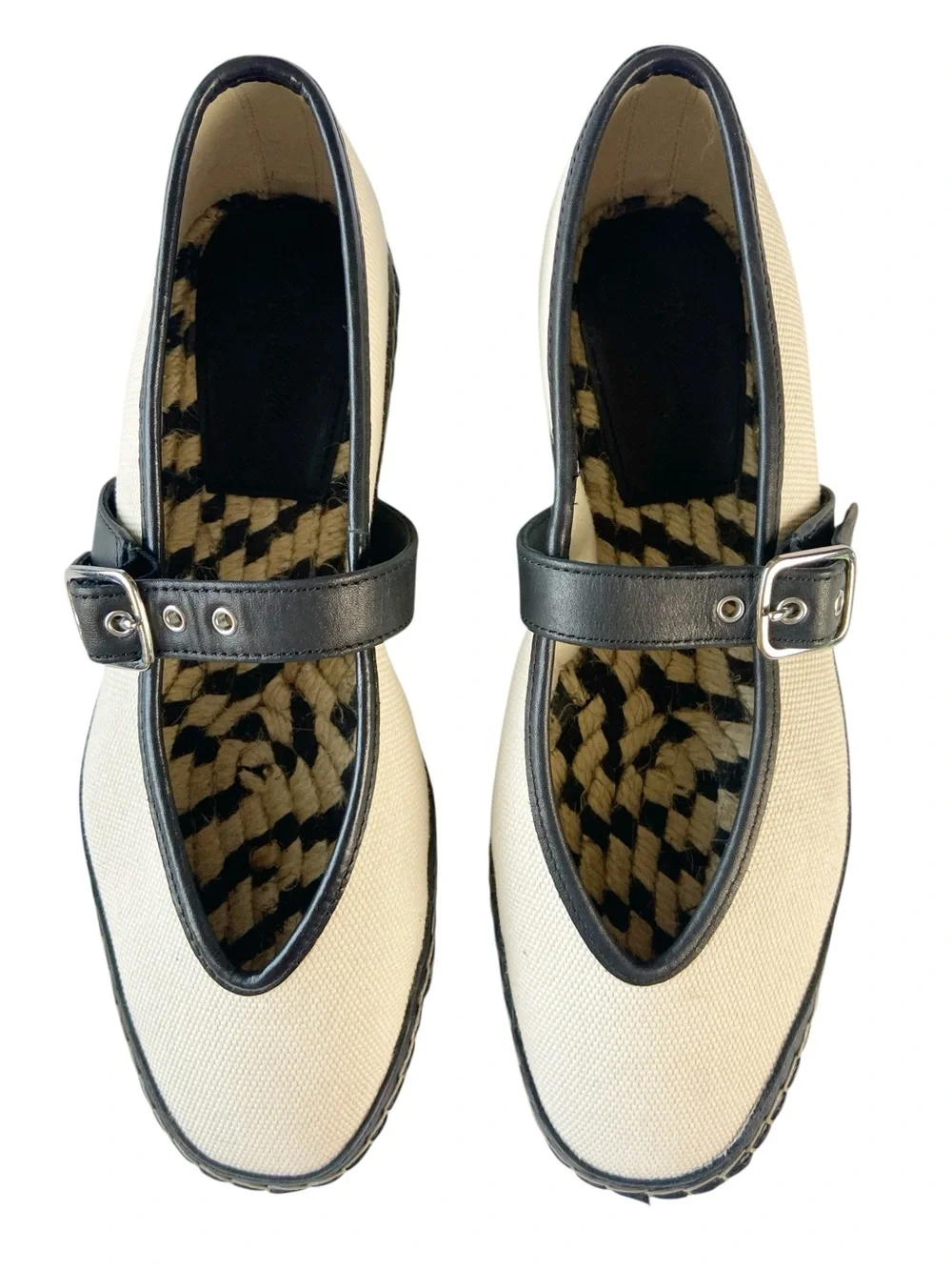 Madewell The Remy Mary Jane Canvas Espadrille Flats Size 8.5 NWT